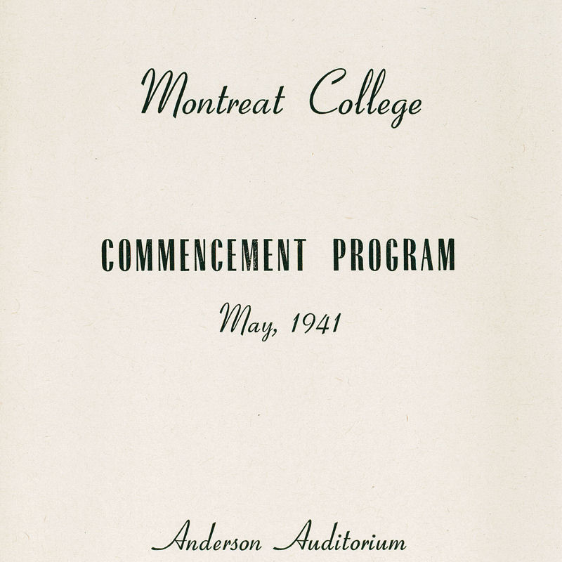 1941 Commencement Program
