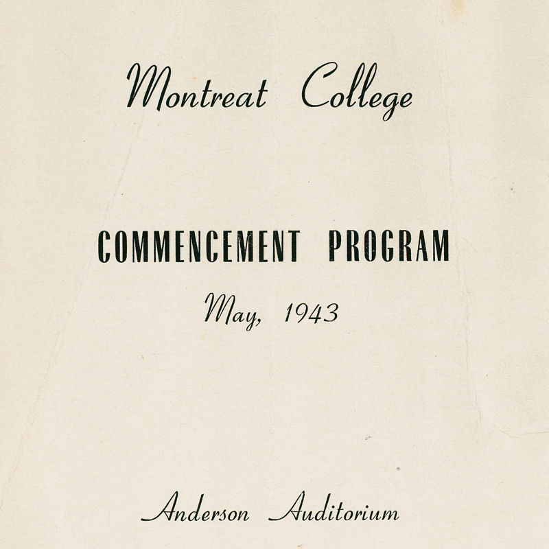 1943 Commencement Program