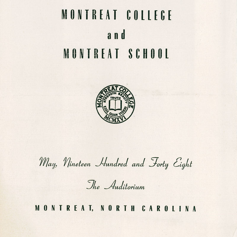 1948 Commencement Program