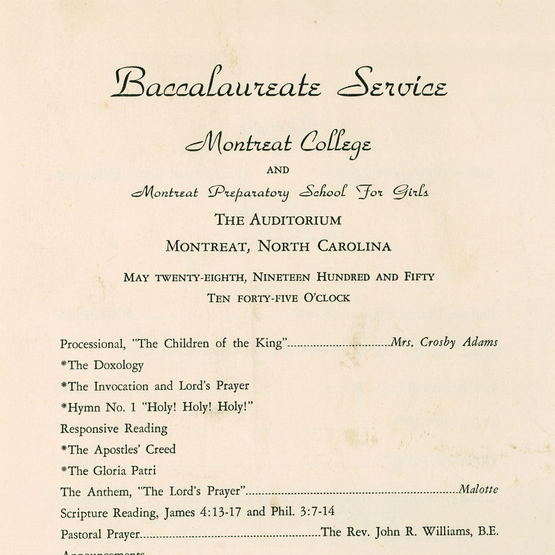 May 28, 1950 Commencement Program