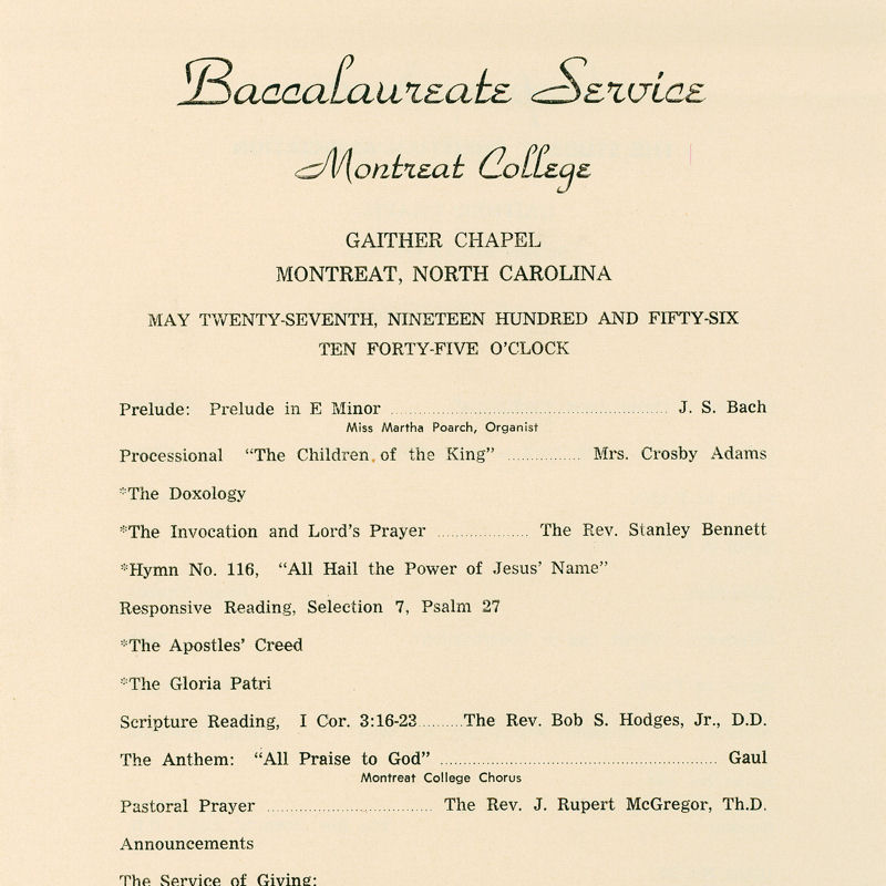 May 27, 1957 Commencement Program