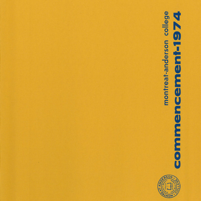 1974 Commencement Program