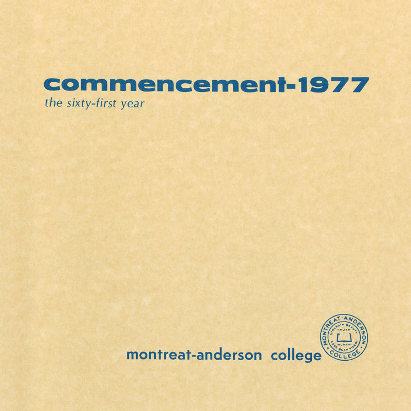 1977 Commencement Program