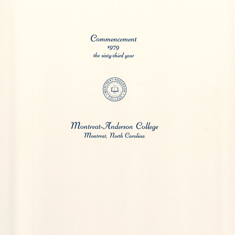 1979 Commencement Program