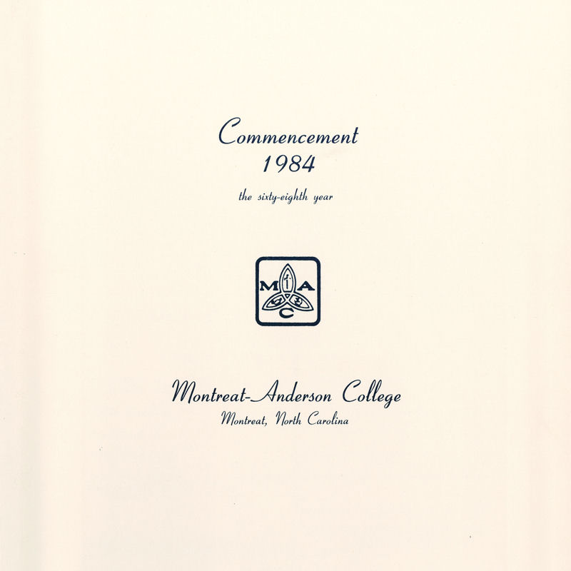 1984 Commencement Program