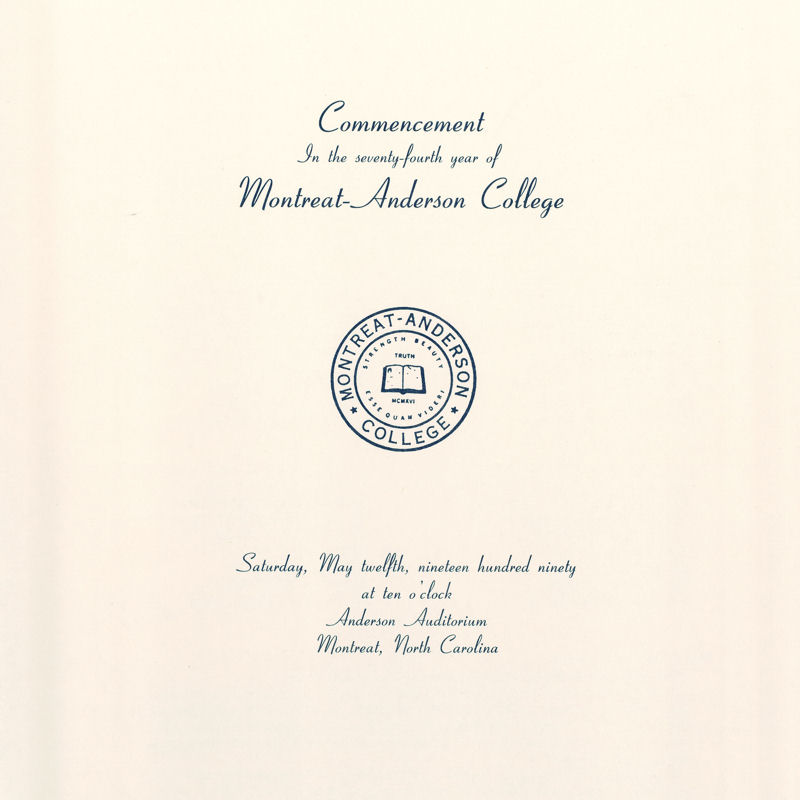 1990 Commencement Program