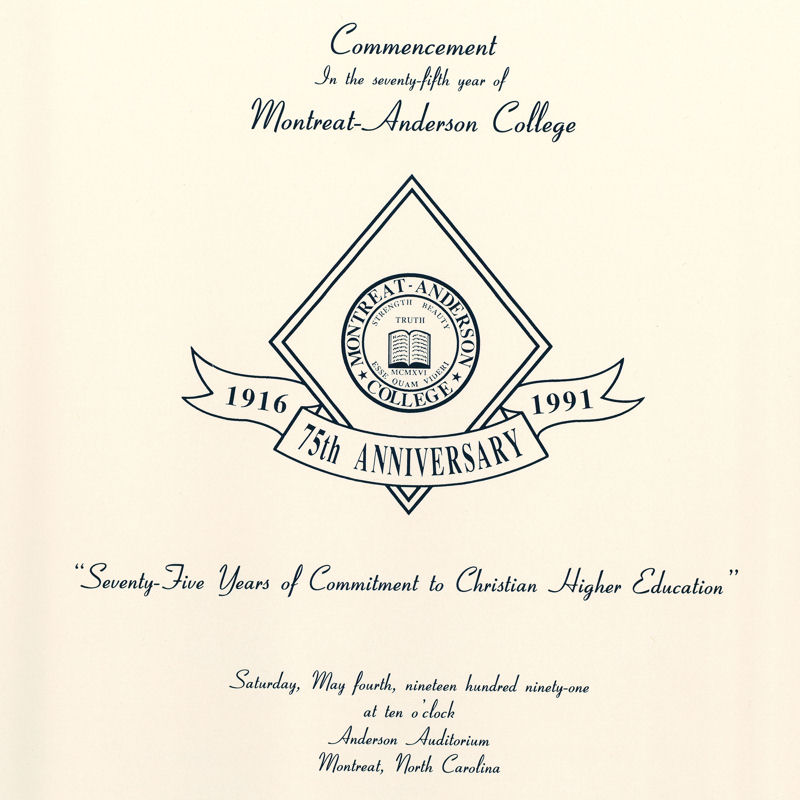 1991 Commencement Program