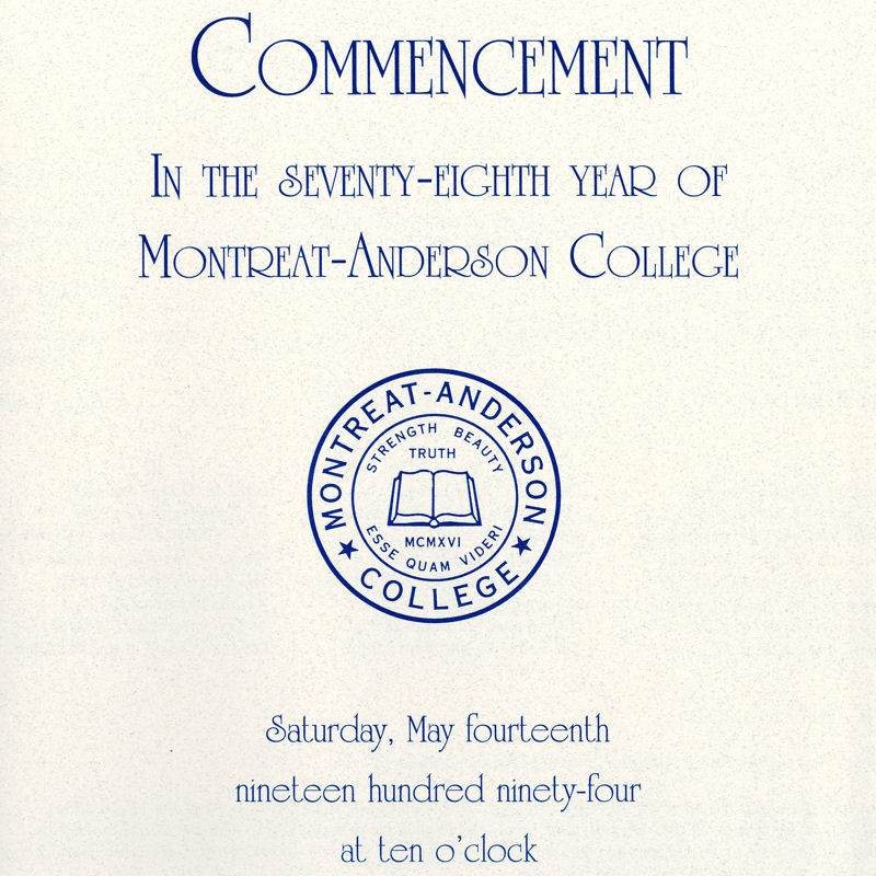 1994 Commencement Program