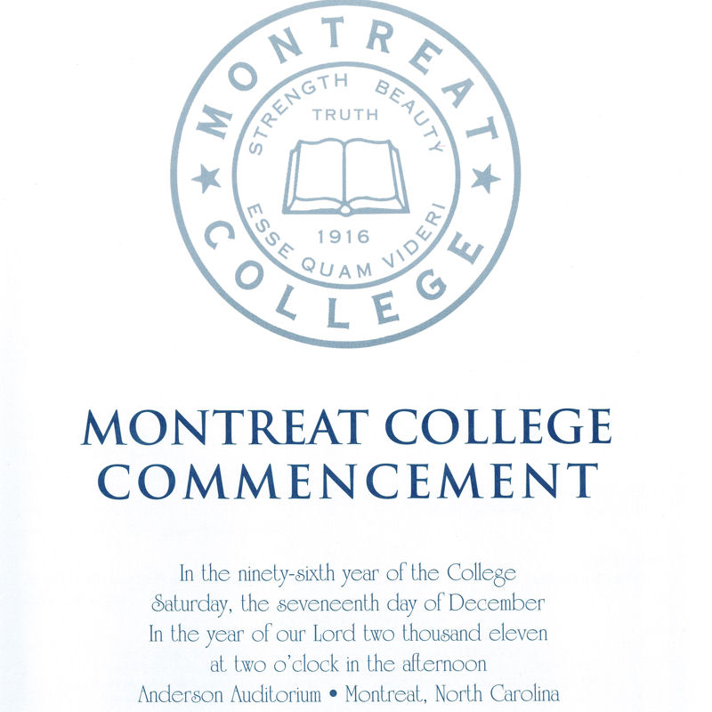 December 2011 Commencement Program