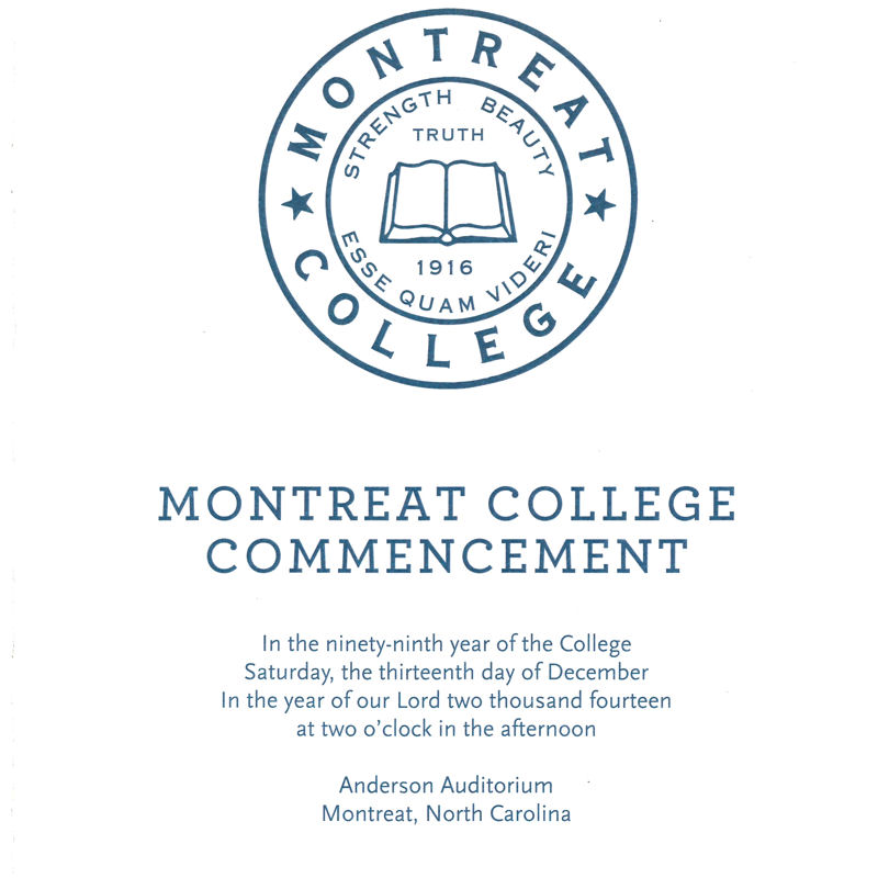 December 2014 Commencement Program