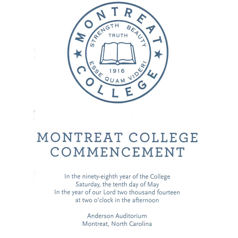 May 2014 Commencement Program