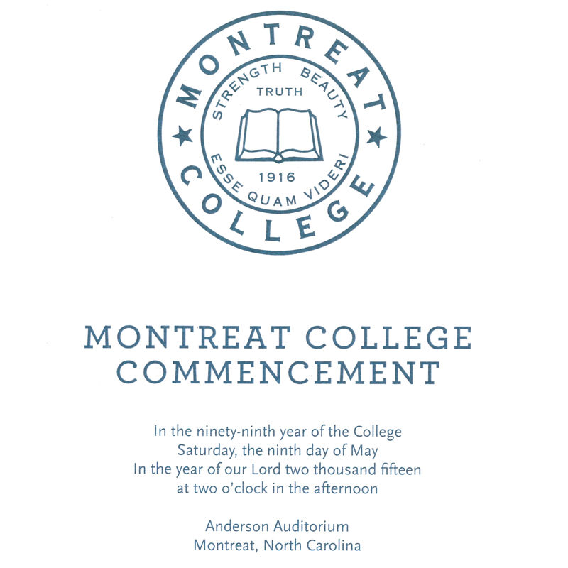 May 2015 Commencement Program