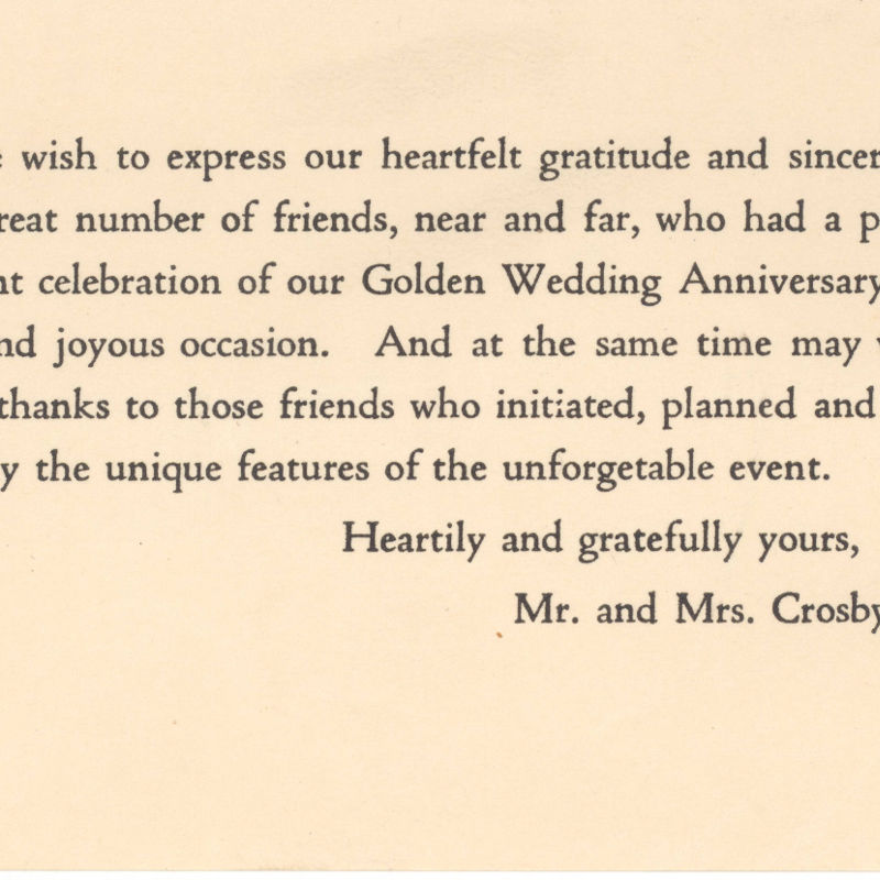 Golden Wedding Anniversary