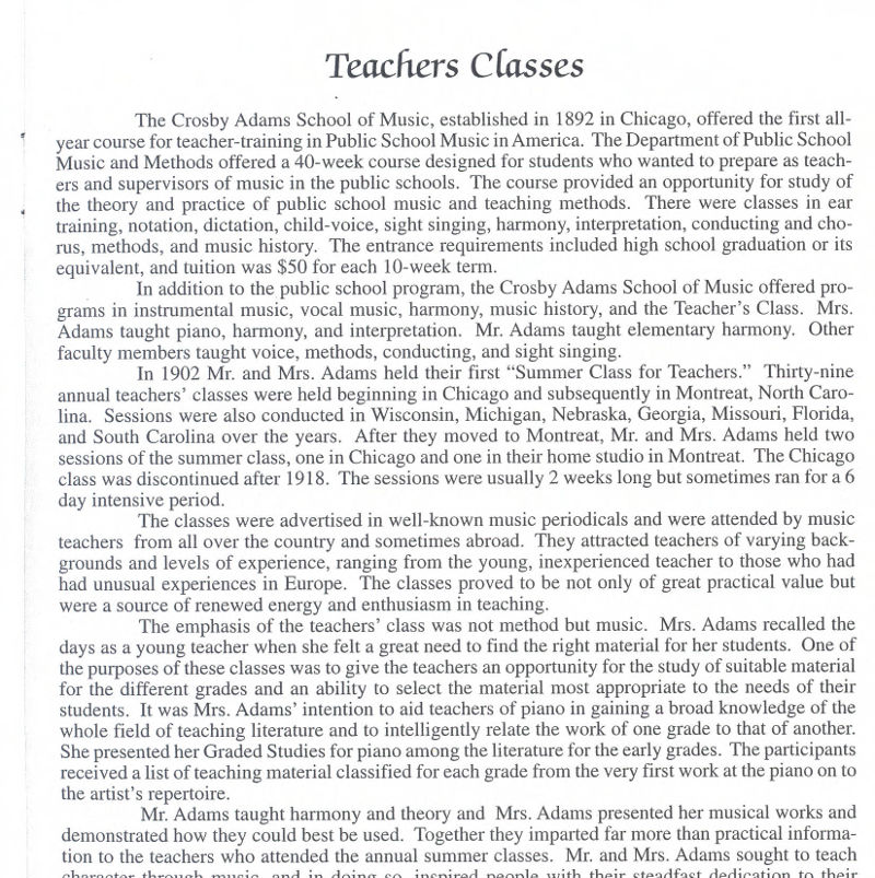 Teachers Classes