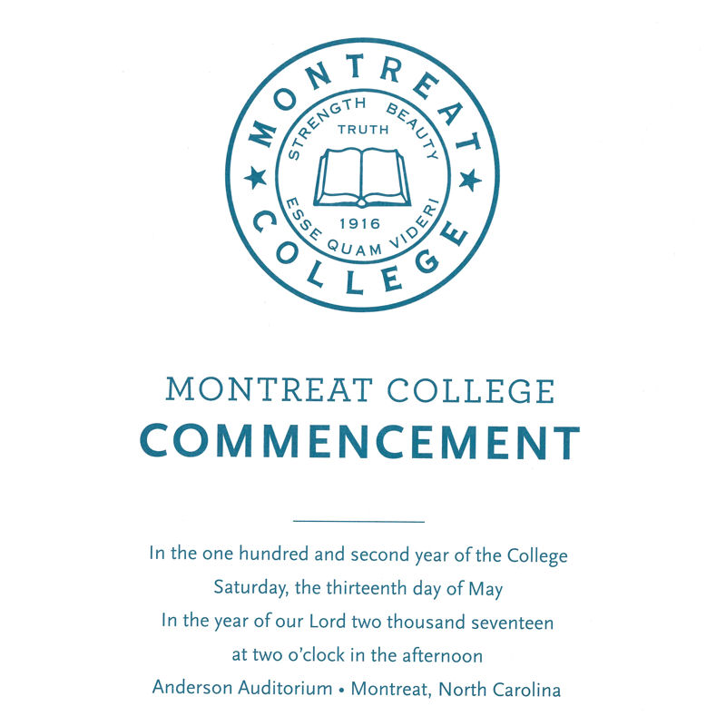 May 2017 Commencement Program