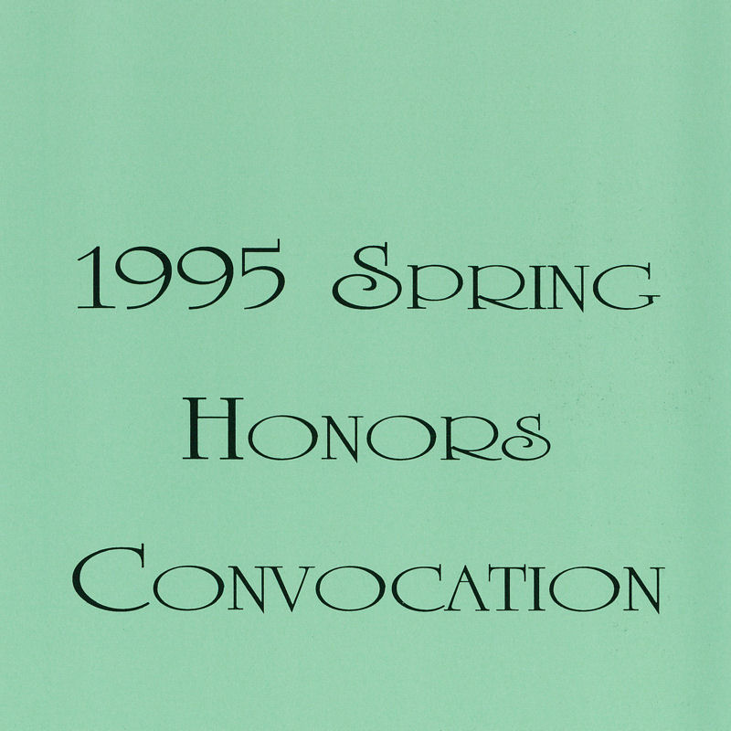 Honors Convocation Program 1995