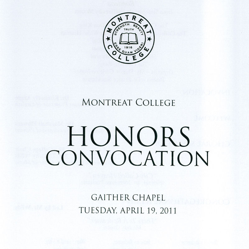 Honors Convocation Program 2011