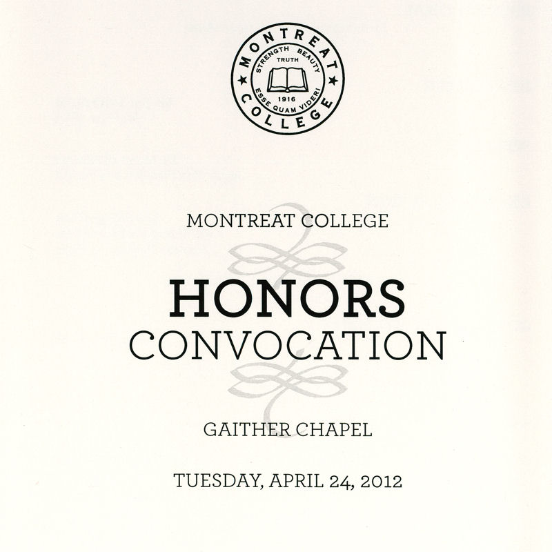 Honors Convocation Program 2012