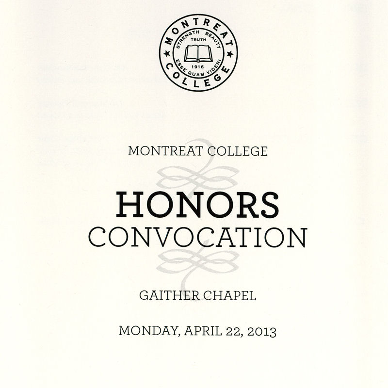 Honors Convocation Program 2013