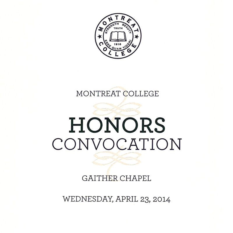 Honors Convocation Program 2014