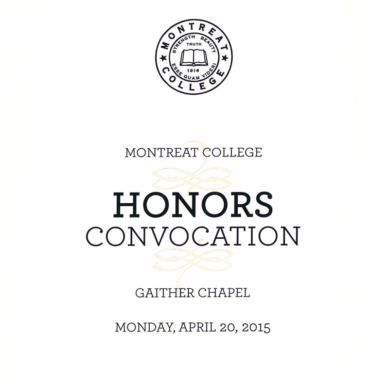 Honors Convocation Program 2015