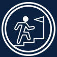 Icon of a person climbing stairs