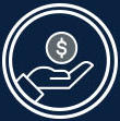 Icon of a person holding coins
