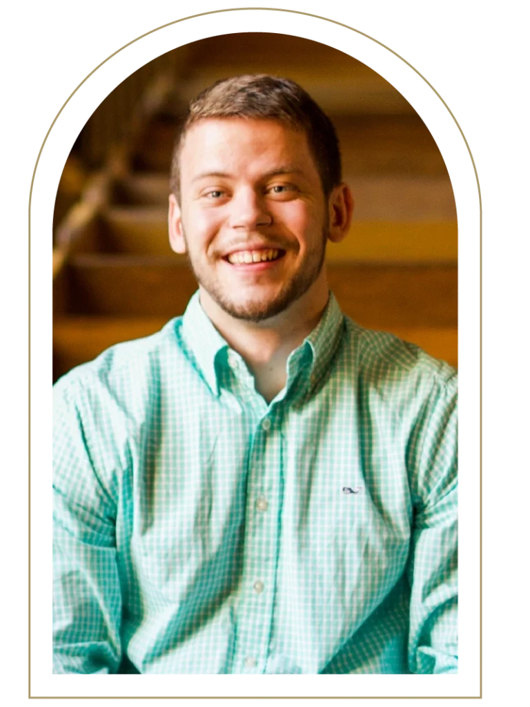 Photo of a young man in a green shirt