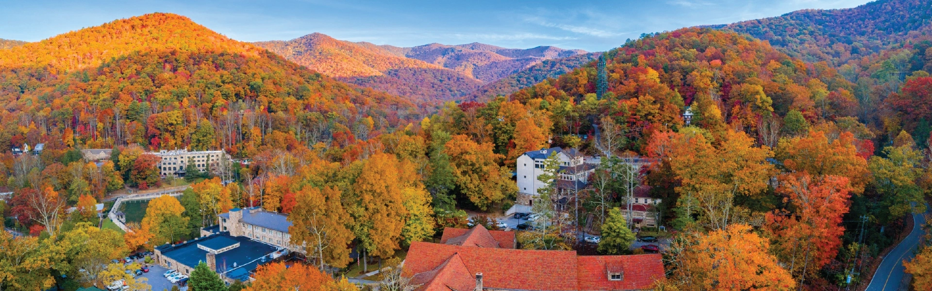 Aerial photo of the Montreat College campus