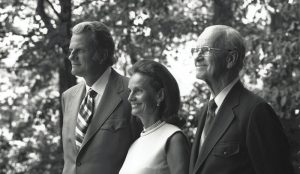 From left to right, Billy Graham, Ruth Bell Graham, and Ruth's father, L. Nelson Bell.