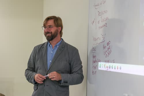 Peter Yoder in the classroom