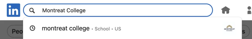 Image of search on LinkedIn