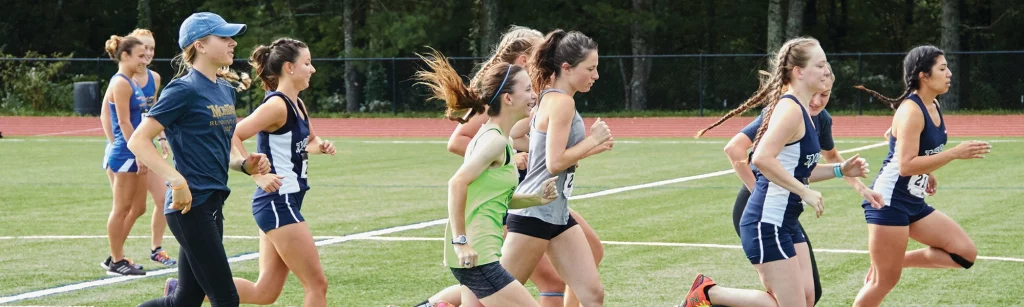 Montreat College female running athletes