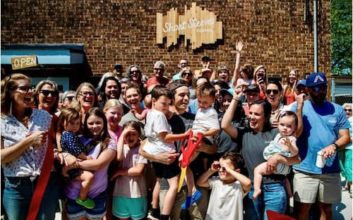 Short Sleeves Coffee Grand Opening