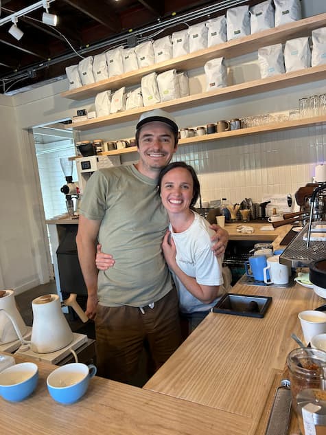 Daniel and Emily Lancaster at Short Sleeves Coffee