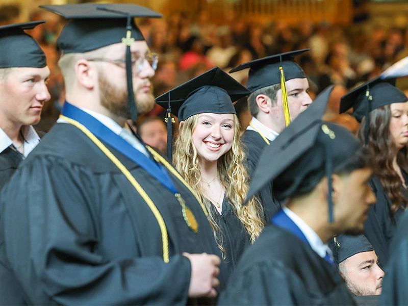 Students at commencement